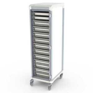 Skabsvogn smal - med glasdør – hygiejnisk transportvogn