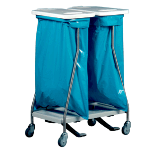 Affaldsstativ og linnedstativ - dobbelt med ABS bundplade Cisi Systems