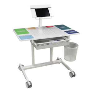 EPJ Mobilt Medicindoseringsbord - højdejusterbart - 100x60 cm - Flexvan XL