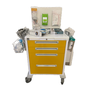 Plade melamin 60x40 monteret på opstander Cisi Systems