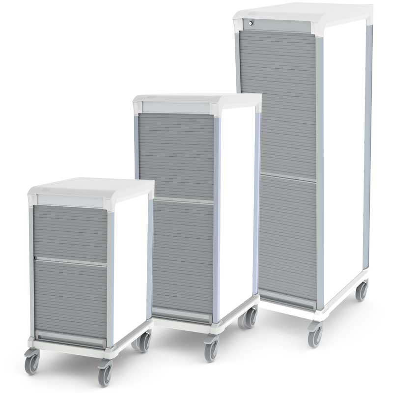 Skabsvogn smal - med jalousi dør – hygiejnisk transportvogn - Billede 2