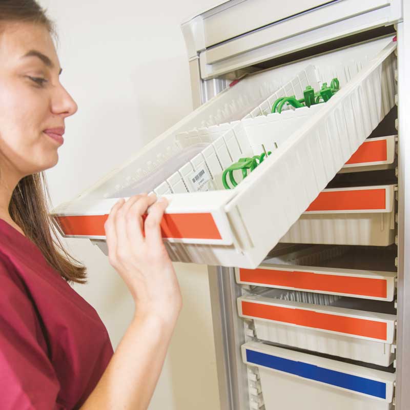 Skabsvogn bred - med glasdør – hygiejnisk transportvogn - Billede 2