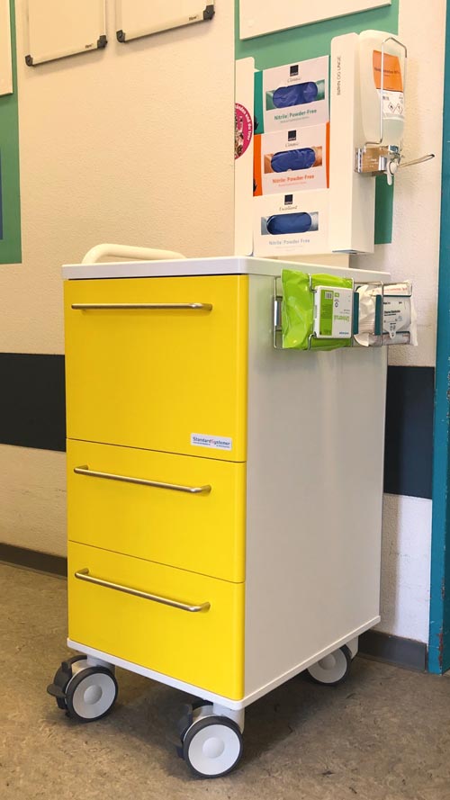 Isolationsvogn-Hospitalsenheden-Vest-Cisi-Systems Isolations skuffevogn Cisi Systems