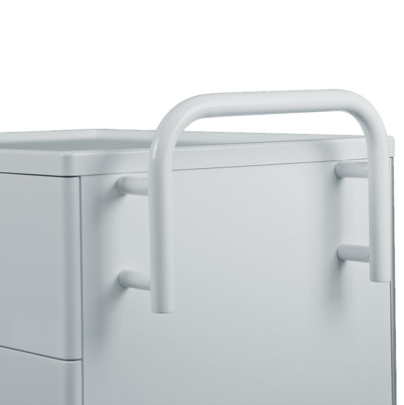 Hvidt kørehåntag til skuffevogn