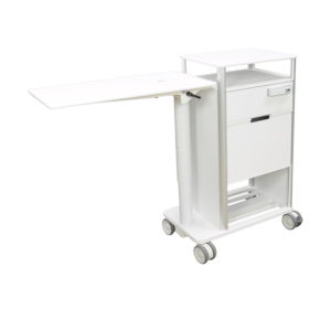 Stort sengebord med opklappelig bordplade